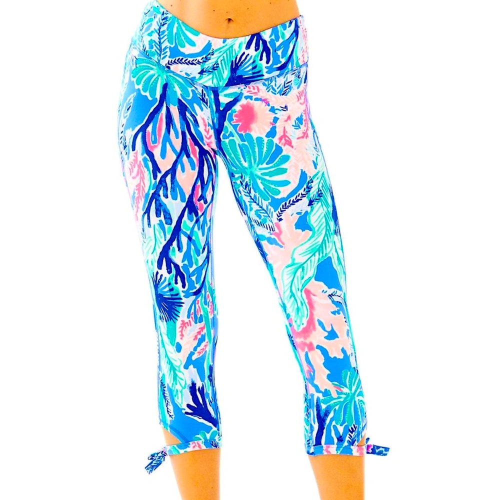 Lilly Pulitzer 21" LUXLETIC GEMMA WEEKENDER CROPPED LEGGING - multi jet stream